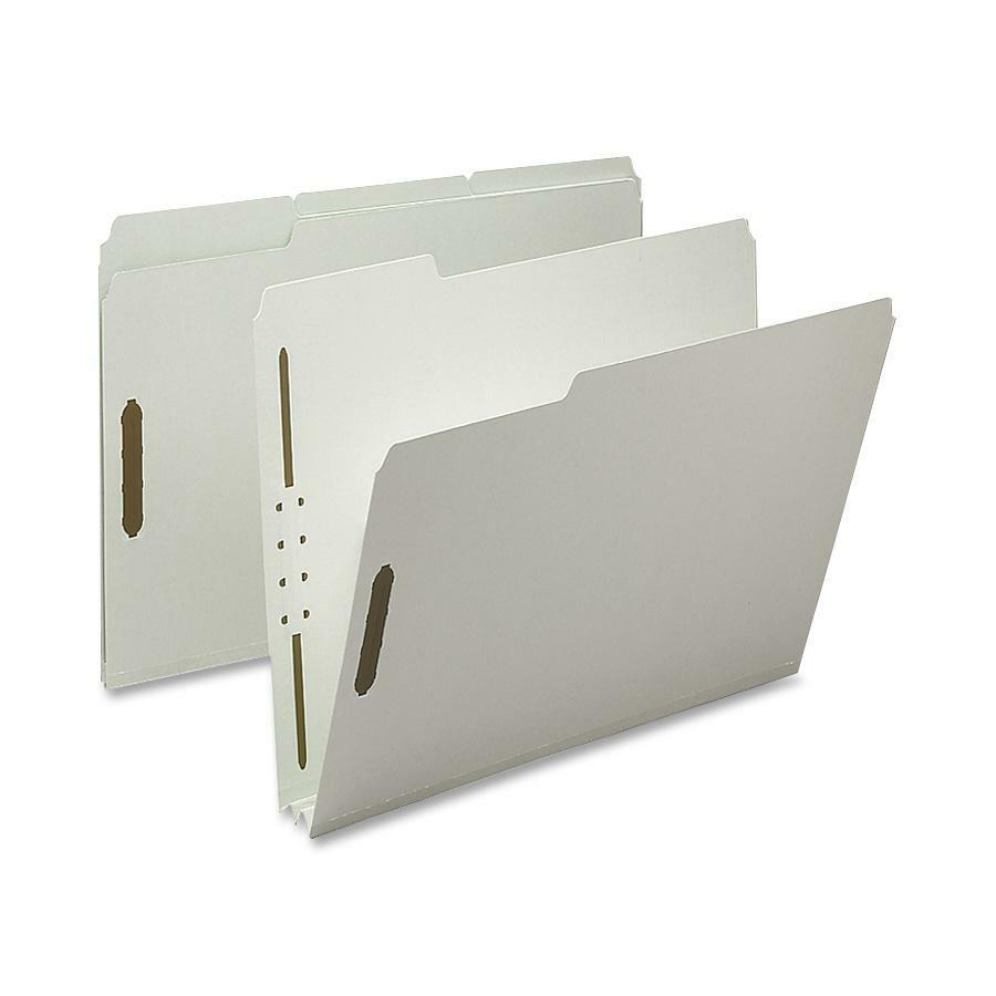 Nature Saver 1/3 Tab Cut Letter Recycled Fastener Folder - 8 1/2" x 11" - 2" Expansion - 2 Fastener(s) - 2" Fastener Capacity for Folder - Top Tab Location - Assorted Position Tab Position - Pressboar