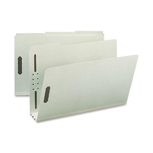 Nature Saver 1/3 Tab Cut Legal Recycled Fastener Folder - 8 1/2" x 14" - 3" Expansion - 2 Fastener(s) - 2" Fastener Capacity for Folder - Top Tab Location - Assorted Position Tab Position - Pressboard