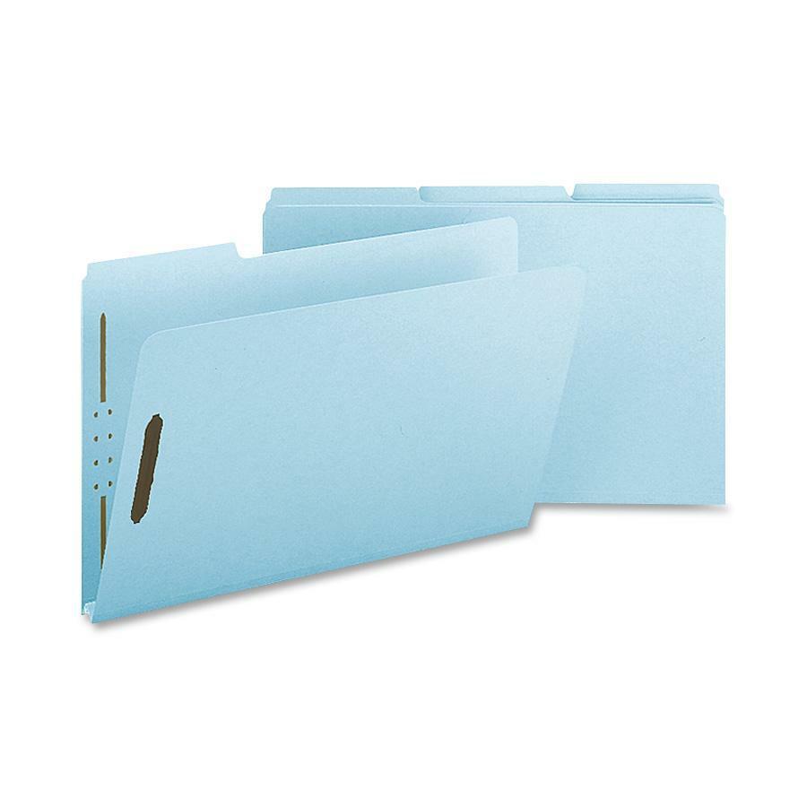 Nature Saver Legal Recycled Fastener Folder - 8 1/2" x 14" - 1" Expansion - 2 Fastener(s) - 2" Fastener Capacity for Folder - Pressboard, Tyvek - Light Blue - 100% Recycled - 25 / Box