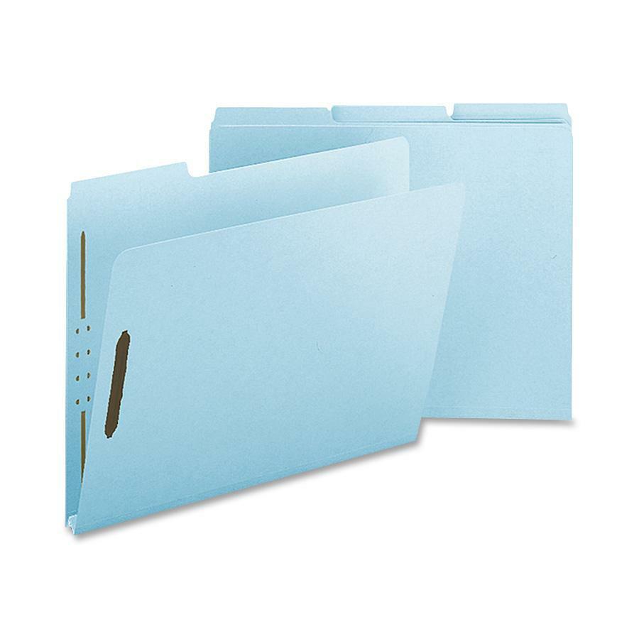 Nature Saver Letter Recycled Fastener Folder - 8 1/2" x 11" - 1" Expansion - 2 Fastener(s) - 2" Fastener Capacity for Folder - Pressboard, Tyvek - Light Blue - 100% Recycled - 25 / Box