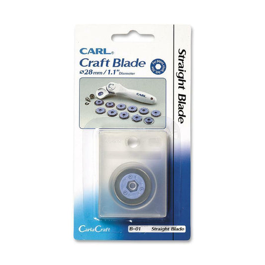 CARL B-01 Straight Replacement Blade - 1.10" Length - Straight Style - Steel - 1 Each - Silver