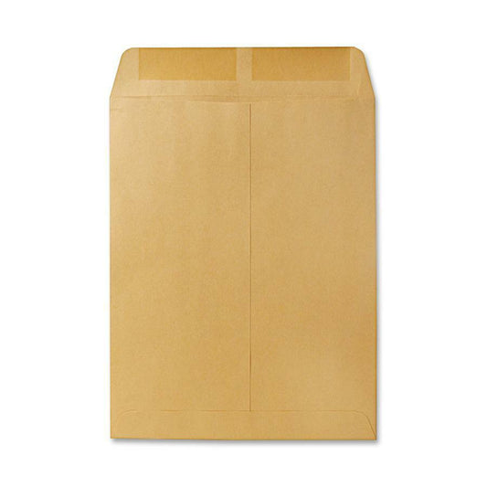 Quality Park 10 x 13 Catalog Envelopes with Gummed Flap - Catalog - #13 1/2 - 10" Width x 13" Length - 28 lb - Gummed - Kraft - 100 / Box - Kraft