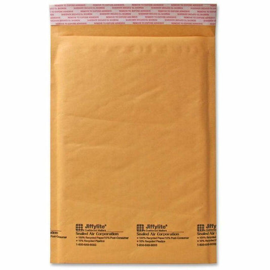 Sealed Air JiffyLite Cellular Cushioned Mailers - Bubble - #4 - 9 1/2" Width x 14 1/2" Length - Peel & Seal - Kraft - 100 / Carton - Kraft