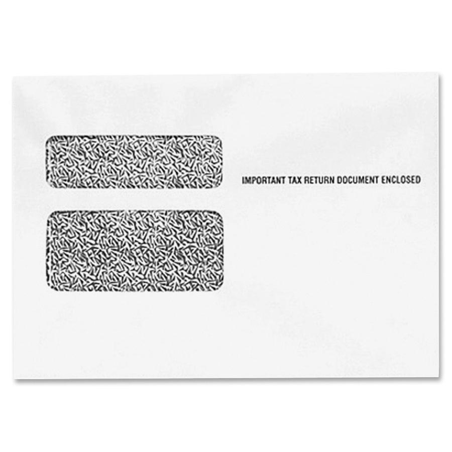 TOPS W-2 Form Double Window Envelopes - Double Window - 9 1/2" Width x 5 5/8" Length - 24 lb - Wove - 24 / Pack - White