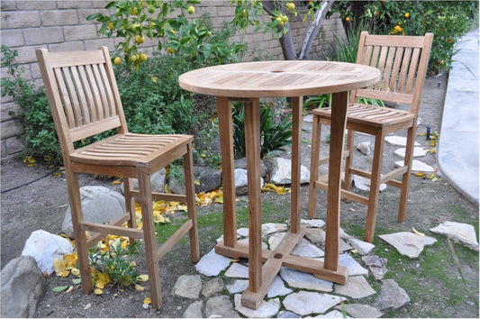 Avalon Chairs and Round Bar Table 3 Piece Set