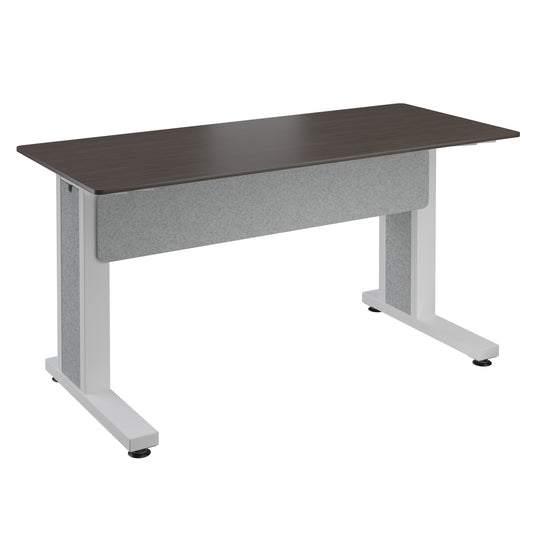 FM-TRE-0602730-A3W - Middle Atlantic - Forum Rectangle Table for 2 People 30 Seated Height Asian Night Table Top with Light Table Base