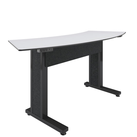 TBL-ARC-3P-CH-WB - Middle Atlantic - Forum 3 Person Arc Table 38 Counter Height Dark Finish