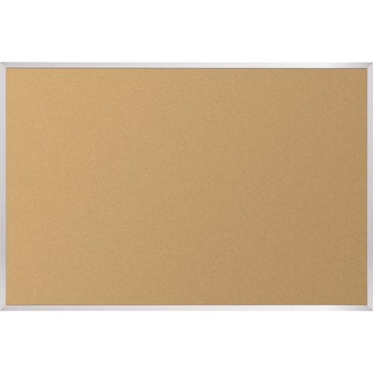 Natural Add - Cork Tackboard - Aluminum Trim - 4 X 12