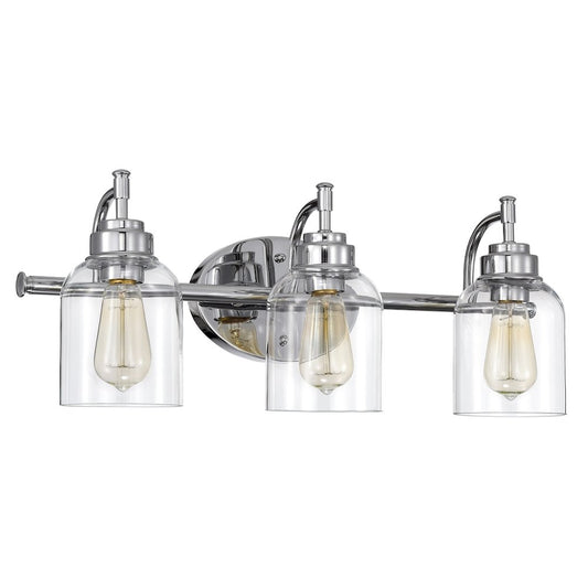 CHLOE Lighting ADAIR Transitional 3 Light Chrome Bath Vanity Fixture 24" Wide