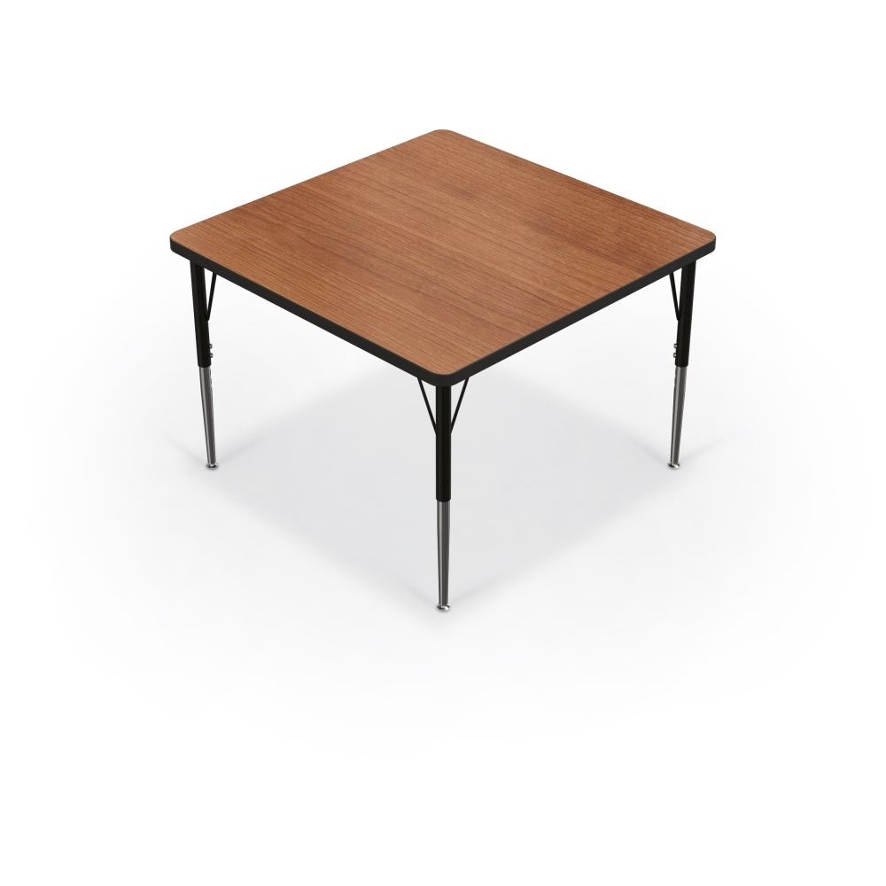 Activity Table - 48" Square - Fusion Maple Top Surface - Black Edgeband