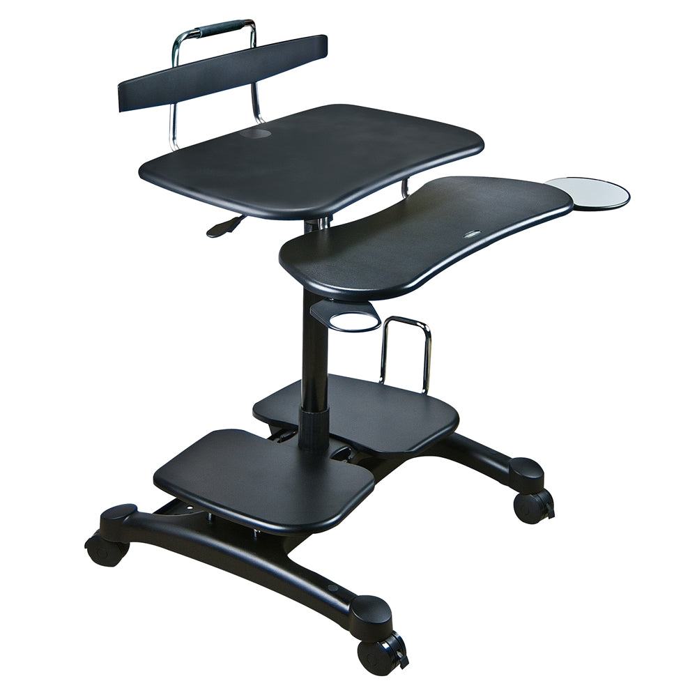 Sit/Stand Mobile PC Workstation