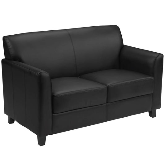 HERCULES Diplomat Series Black LeatherSoft Loveseat