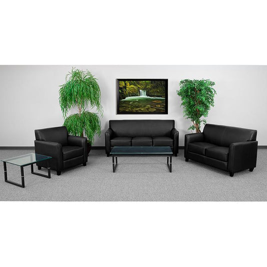 HERCULES Diplomat Series Reception Set in Black LeatherSoft