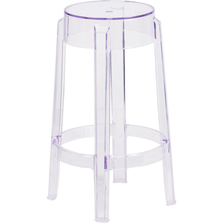 25.75'' High Transparent Counter Height Stool