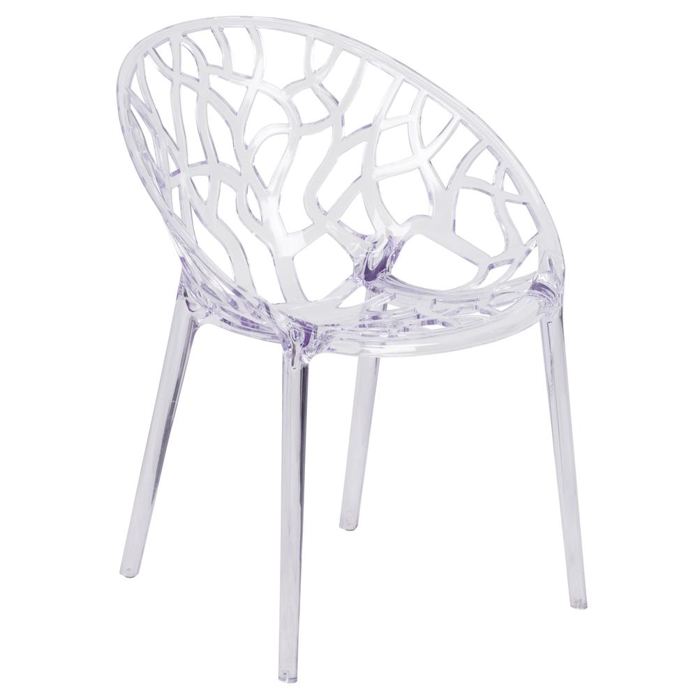 Specter Series Transparent Stacking Side Chair