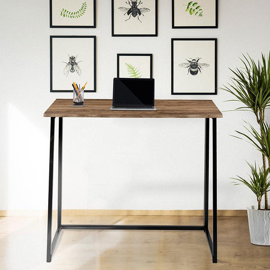 Small Rustic Natural Home Office Folding Computer Desk - 36"