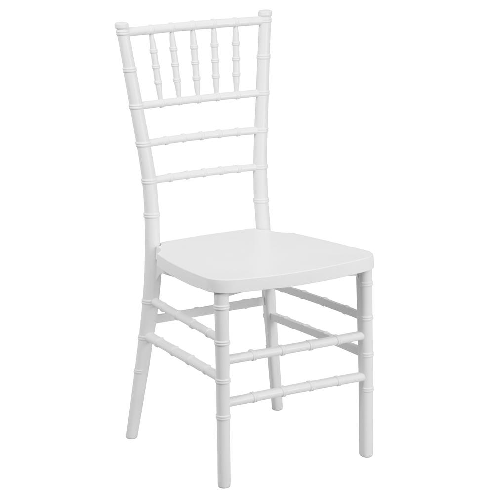 HERCULES PREMIUM Series White Resin Stacking Chiavari Chair