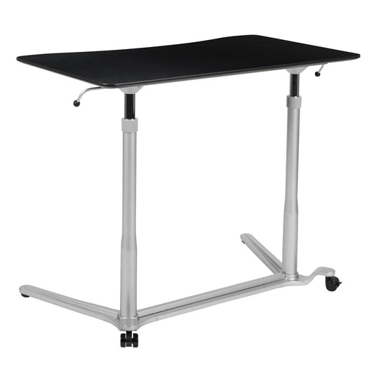 Sit-Down, Stand-Up Black Computer Ergonomic Desk with 37.375"W Top (Adjustable Range 29" - 40.75")