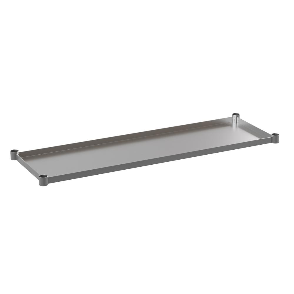 Galvanized Under Shelf for Work Tables - Adjustable Lower Shelf for 24" x 60" Stainless Steel Tables