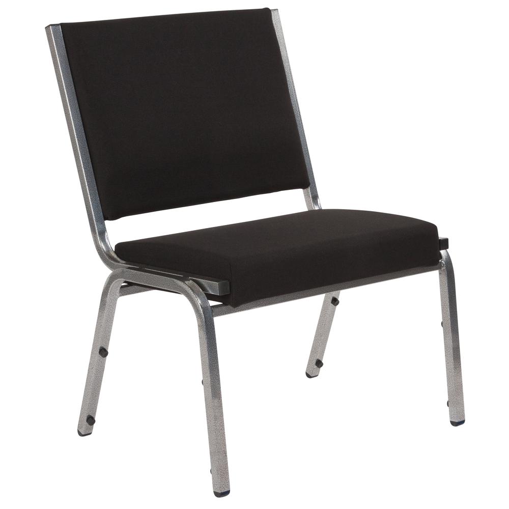 HERCULES Series 1500 lb. Rated Black Antimicrobial Fabric Bariatric Medical Reception Chair