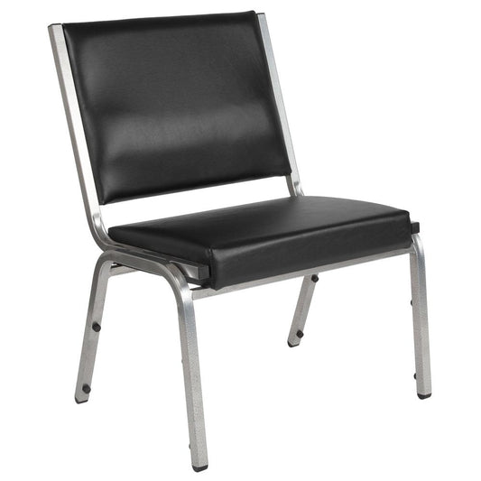 HERCULES Series 1500 lb. Rated Black Antimicrobial Vinyl Bariatric Medical Reception Chair