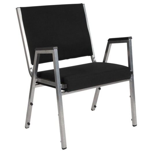 HERCULES Series 1500 lb. Rated Black Antimicrobial Fabric Bariatric Medical Reception Arm Chair