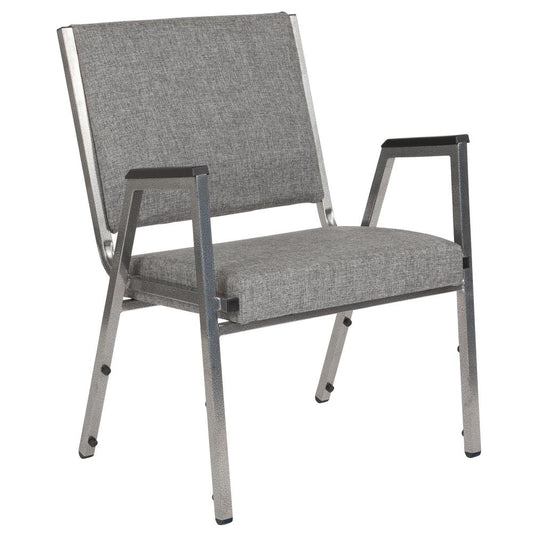 HERCULES Series 1500 lb. Rated Gray Antimicrobial Fabric Bariatric Medical Reception Arm Chair