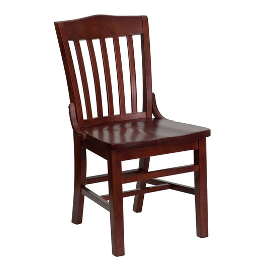 HERCULES Series School House Back Mahogany Wood Restaurant Chair