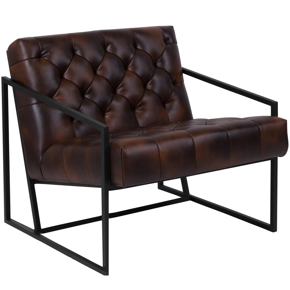 HERCULES Madison Series Bomber Jacket LeatherSoft Tufted Lounge Chair