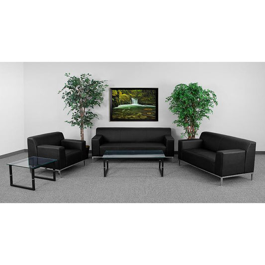 HERCULES Definity Series Reception Set in Black LeatherSoft