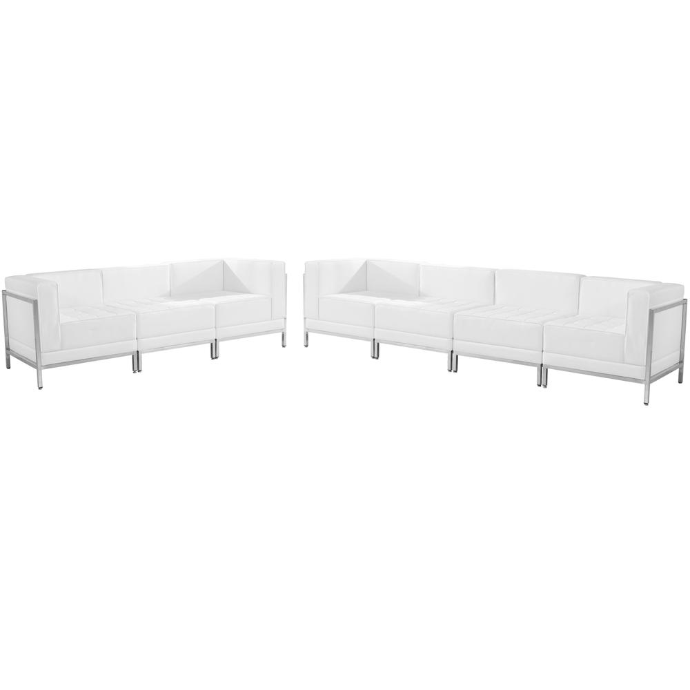 HERCULES Imagination Series Melrose White LeatherSoft Sofa Set, 5 Pieces