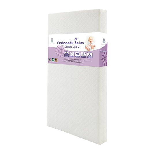 Dream Lite V Crib Mattress with Organic Cotton Layer and Seamless Edge