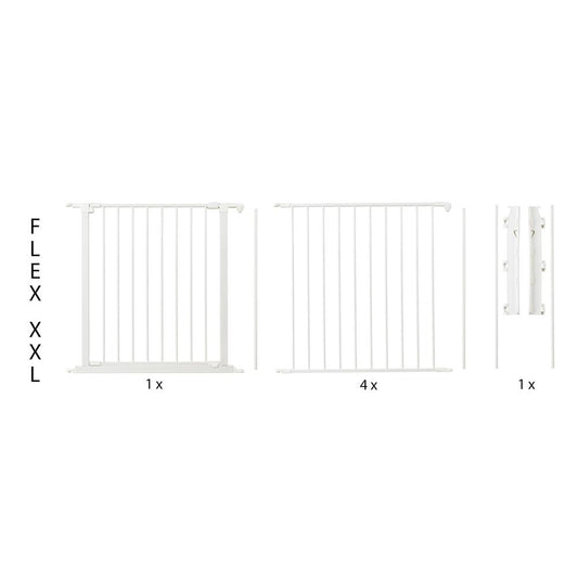 Flex XXL Room Divider Safety Gate, Play Space 35.4" - 138", White