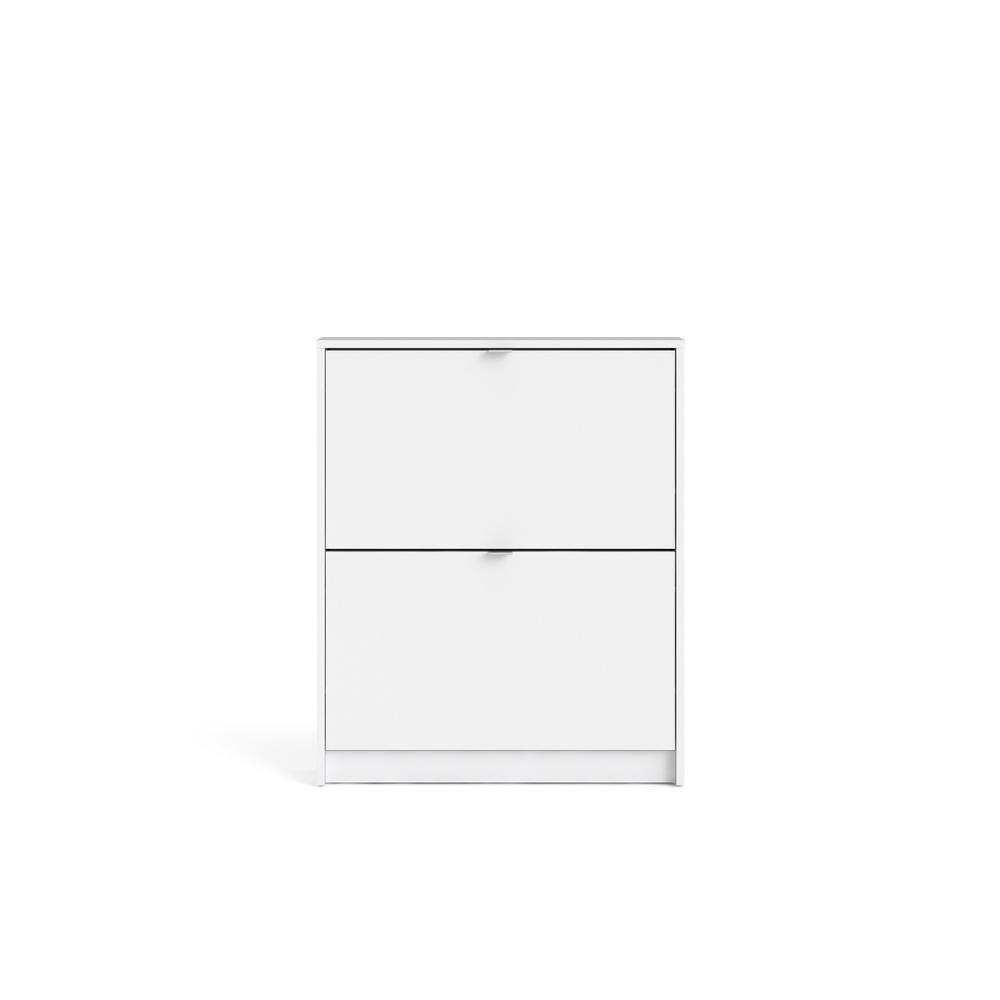 Bright 2 Drawer Shoe Cabinet, White