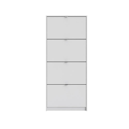 Bright 4 Drawer Shoe Cabinet, White