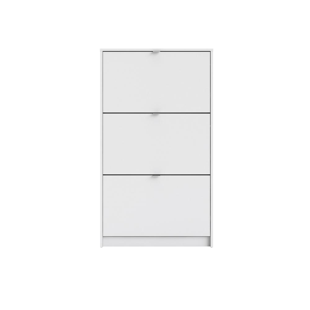 Bright 3 Drawer Shoe Cabinet, White