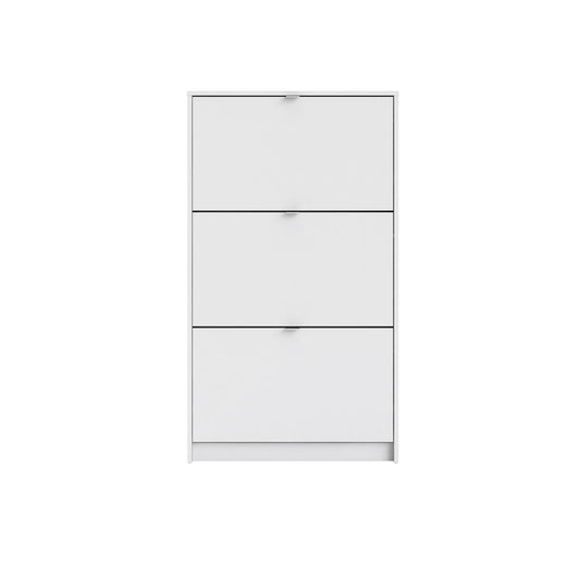 Bright 3 Drawer Shoe Cabinet, White