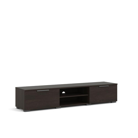 Match 2 Drawer 2 Shelf TV Stand, Dark Chocolate