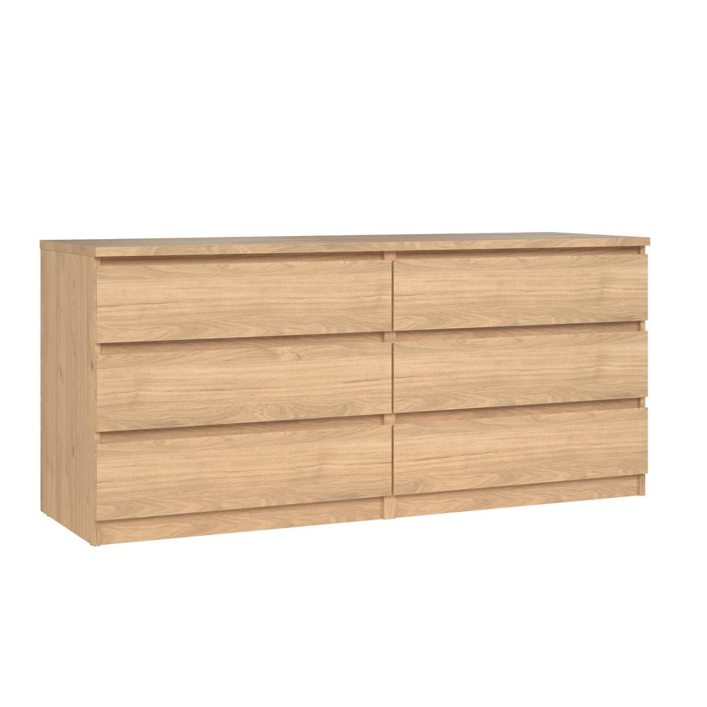 Scottsdale 6 Drawer Double Dresser, Jackson Hickory