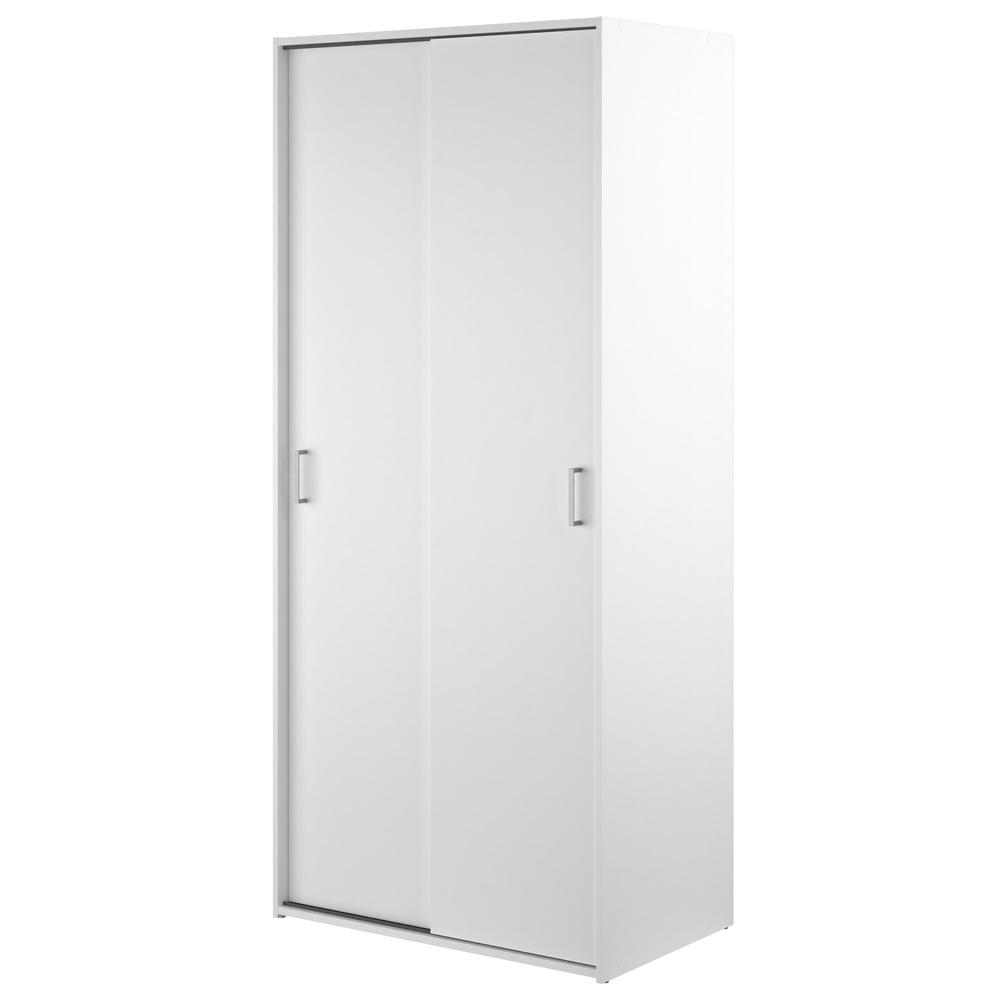 Space Wardrobe with 2 Sliding Doors, White