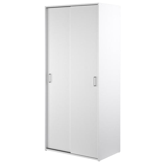 Space Wardrobe with 2 Sliding Doors, White