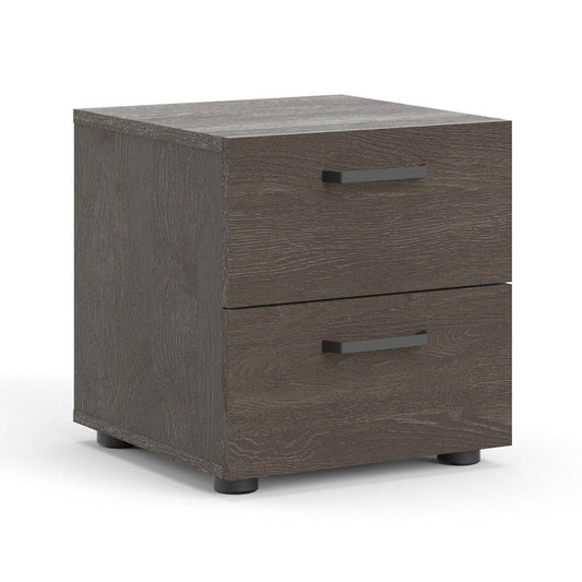 Dallas 2 Drawer Nightstand, Dark Chocolate