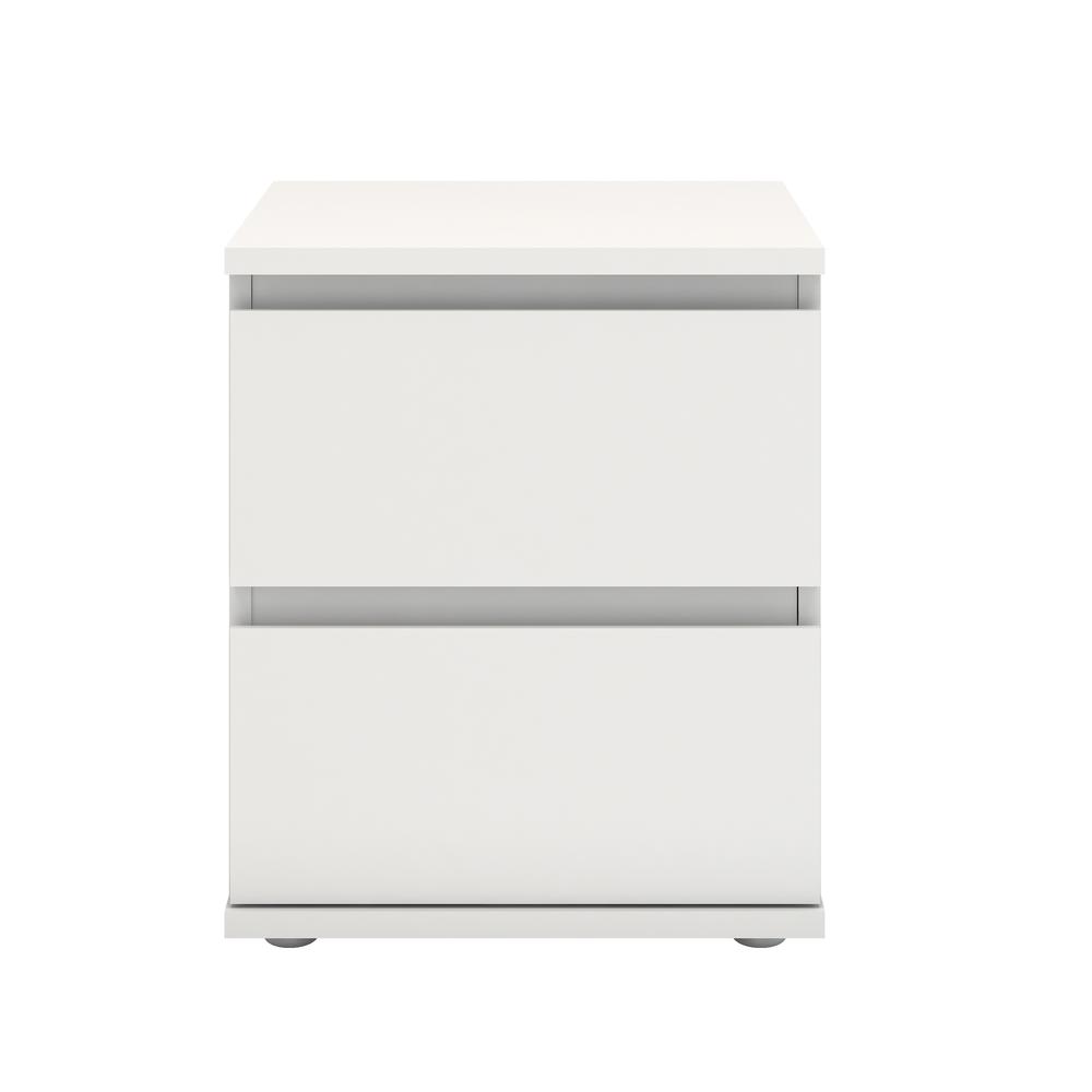 Aurora 2 Drawer Nightstand, White