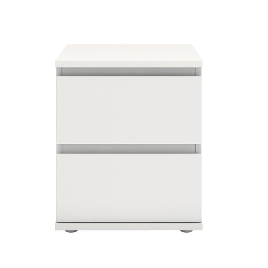 Aurora 2 Drawer Nightstand, White