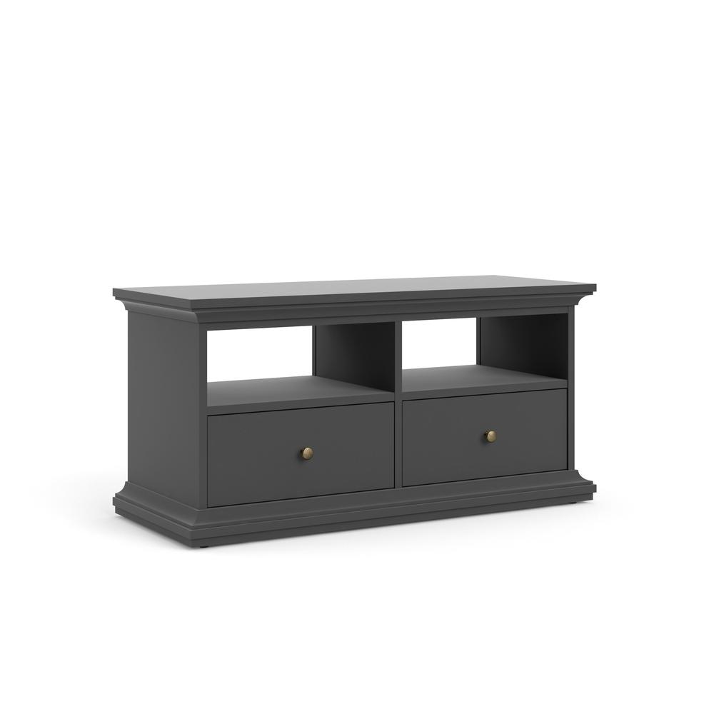 Sonoma 2 Drawer TV Stand with 2 Shelves, Black Lead