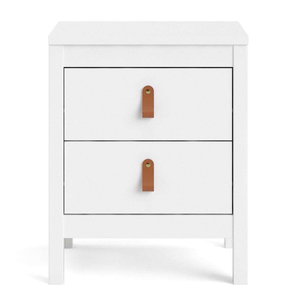 Madrid 2 Drawer Nightstand, White