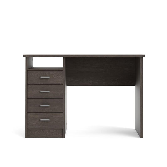 Warner Desk with 4 Drawers, Dark Chocolate