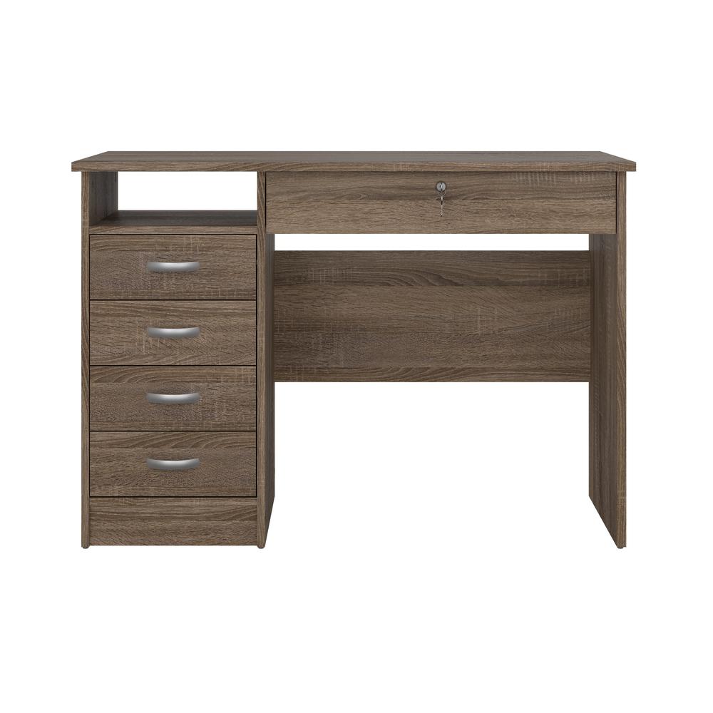 Walden Desk with 5 Drawers, Truffle