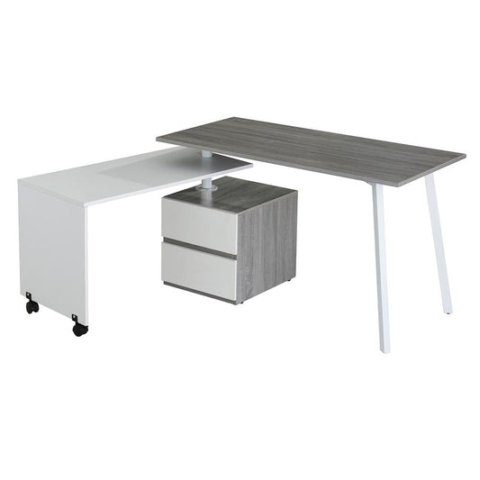 Rotating Multi-Positional Modern Desk . Color: Gray