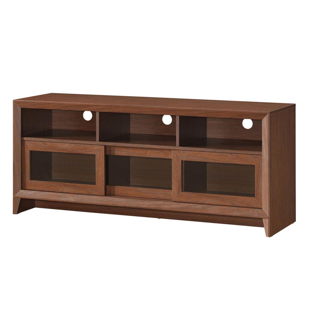 Modern TV Stand with Storage For TVs Up To 65" . Color: Hickory